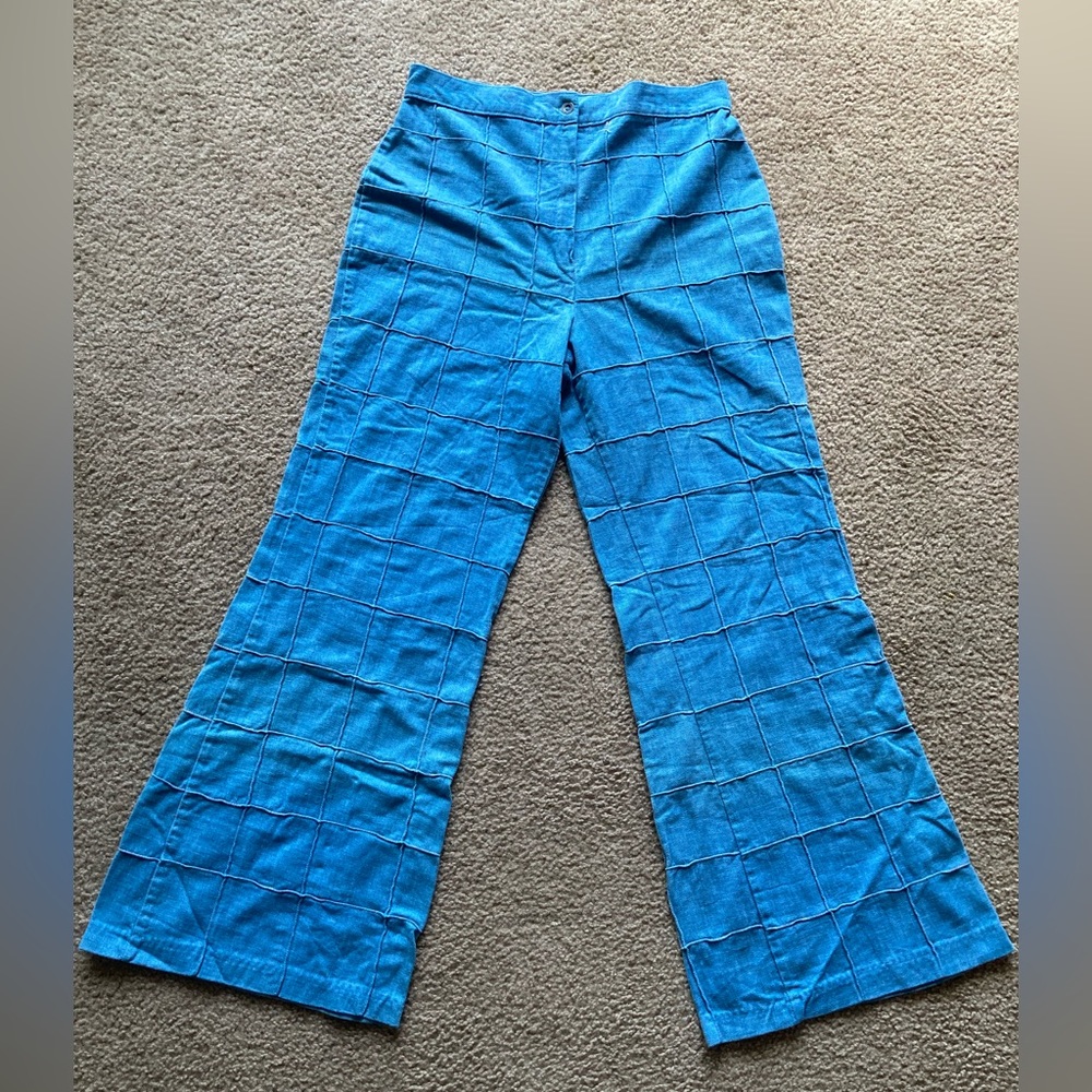Vintage Patch Work Flared Pants - image 1